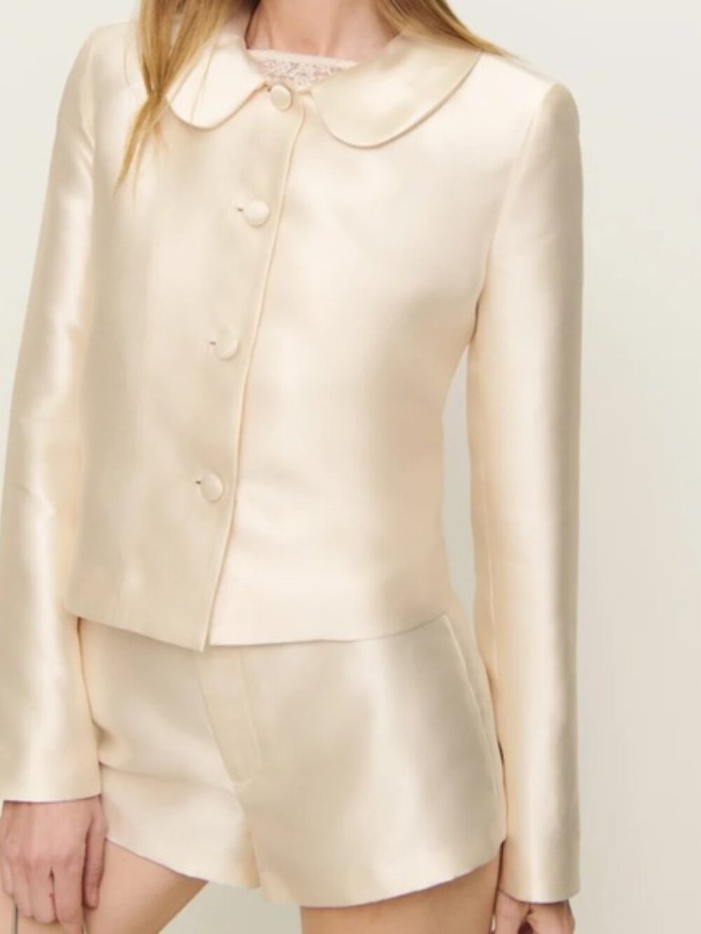 Reformation Dela Two Piece Ivory Set - Size 8 NWT